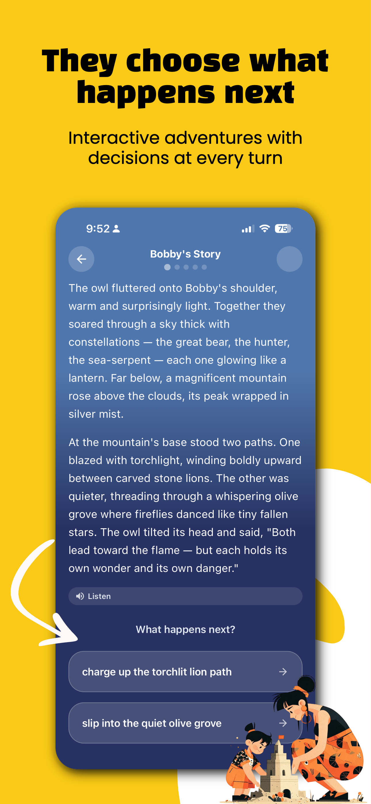 Explorer Mode with branching story choices